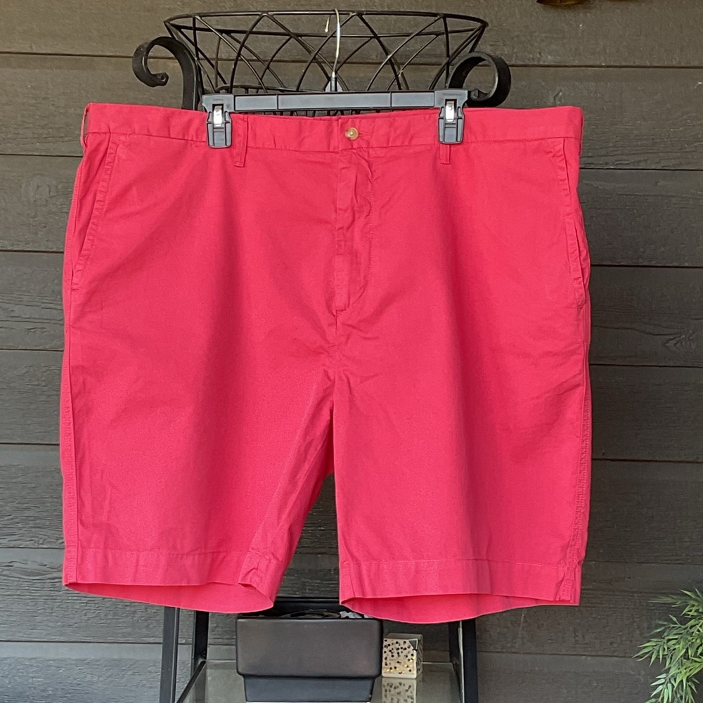 Polo By Ralph Lauren Chino Shorts Mens W44B Classic Fit Royal Salmon Pima Cotton